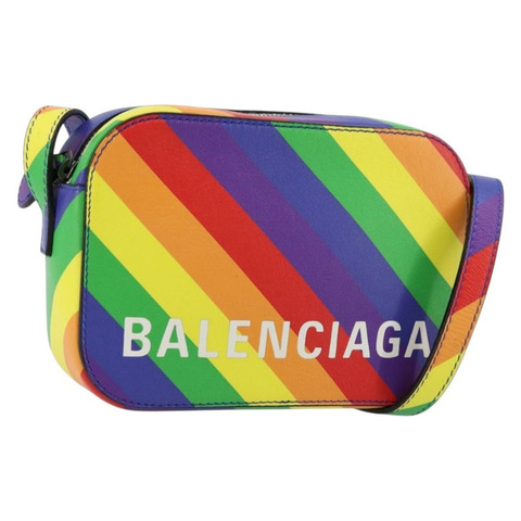 BALENCIAGA Ville 單肩包 皮革 多色 銀色 正品 177109A