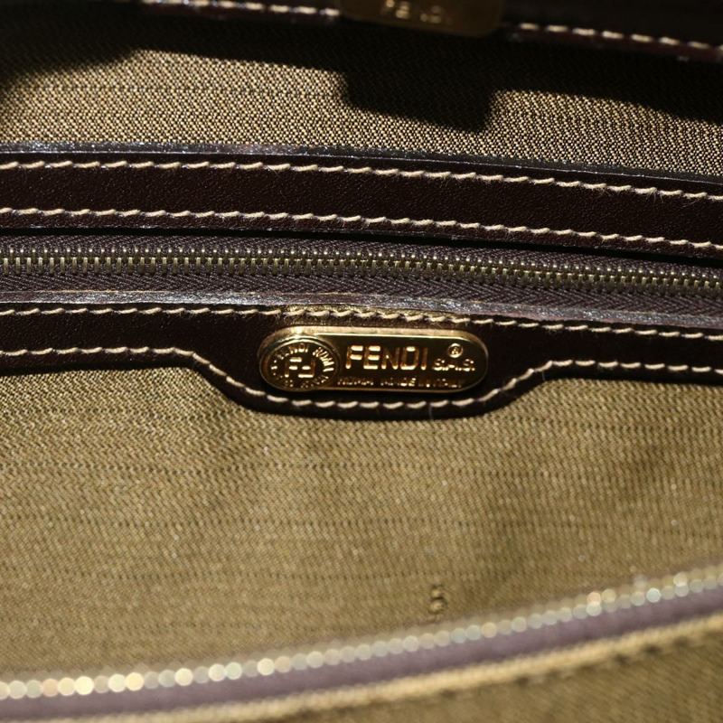 【日本直送】FENDI Zucca帆布手提包 黑色棕色 正品 177096A-9