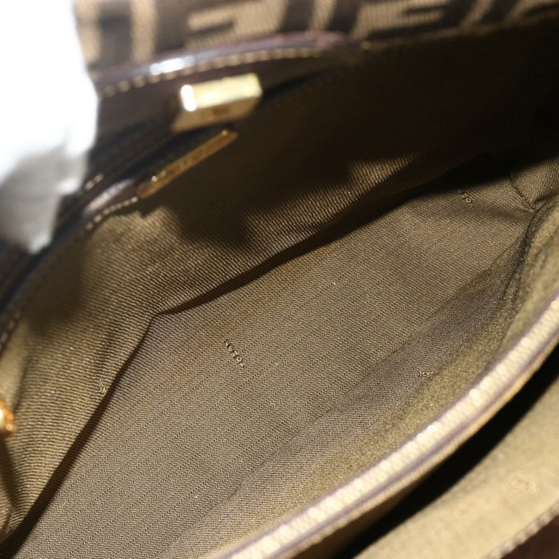 【日本直送】FENDI Zucca帆布手提包 黑色棕色 正品 177096A-10