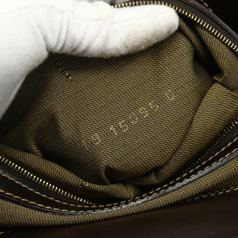 【日本直送】FENDI Zucca帆布手提包 黑色棕色 正品 177096A-11