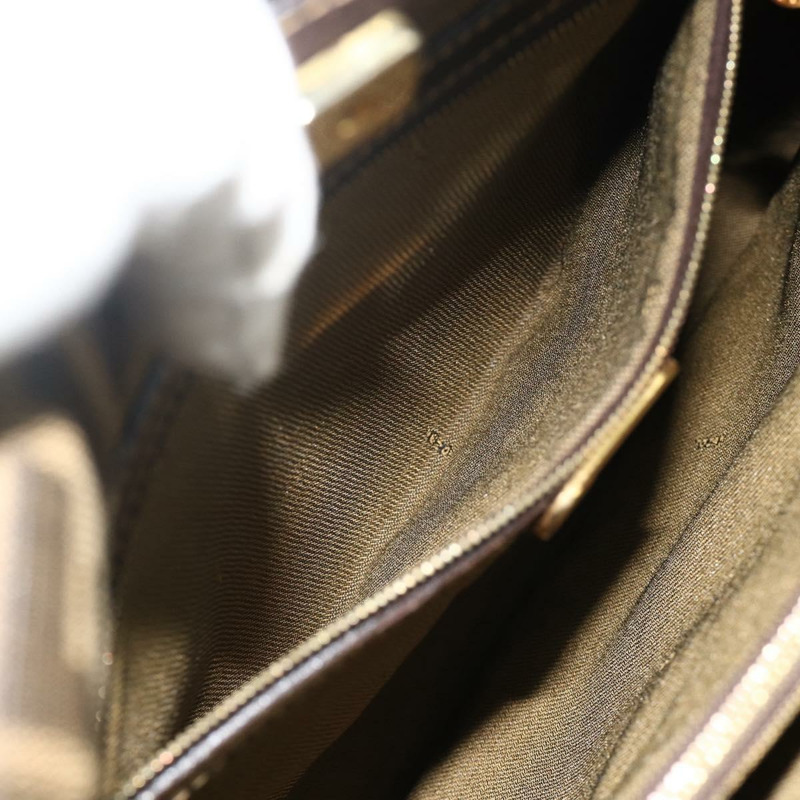 【日本直送】FENDI Zucca帆布手提包 黑色棕色 正品 177096A-19