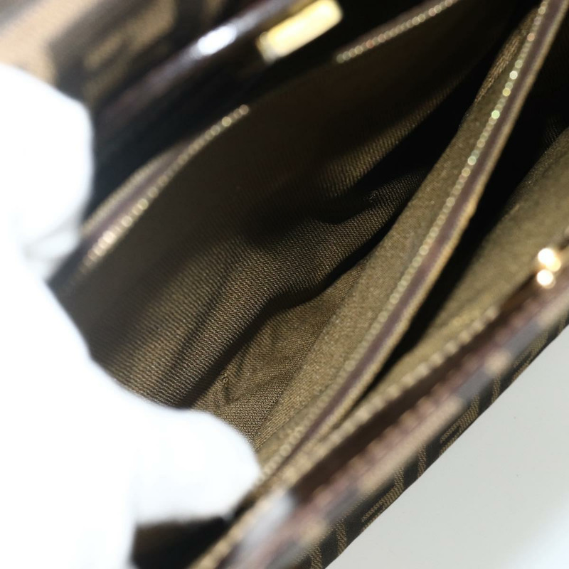 【日本直送】FENDI Zucca帆布手提包 黑色棕色 正品 177096A-21