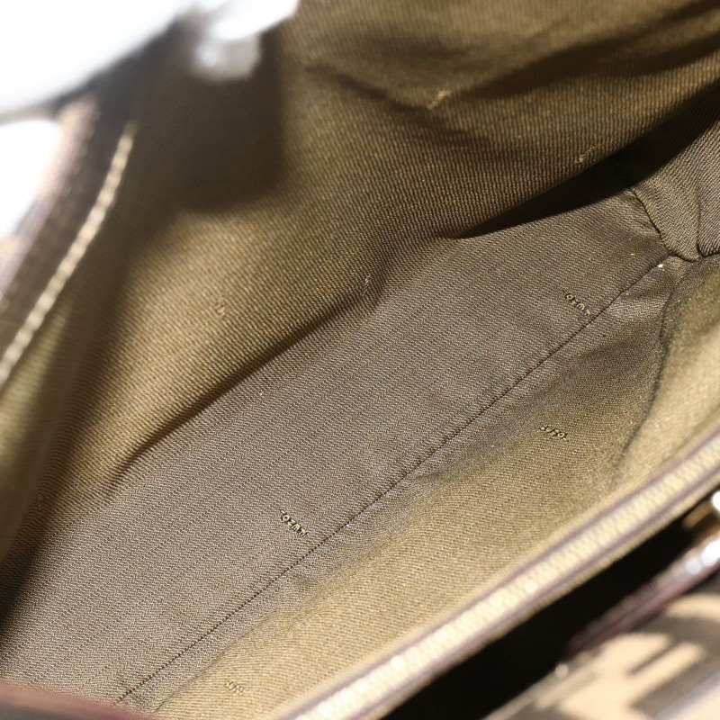 【日本直送】FENDI Zucca帆布手提包 黑色棕色 正品 177096A-22