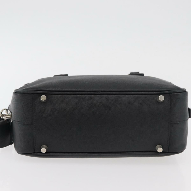 【日本直送】PRADA 手提包 Safiano 皮革 黑色 銀色 正品 ep14437A-4