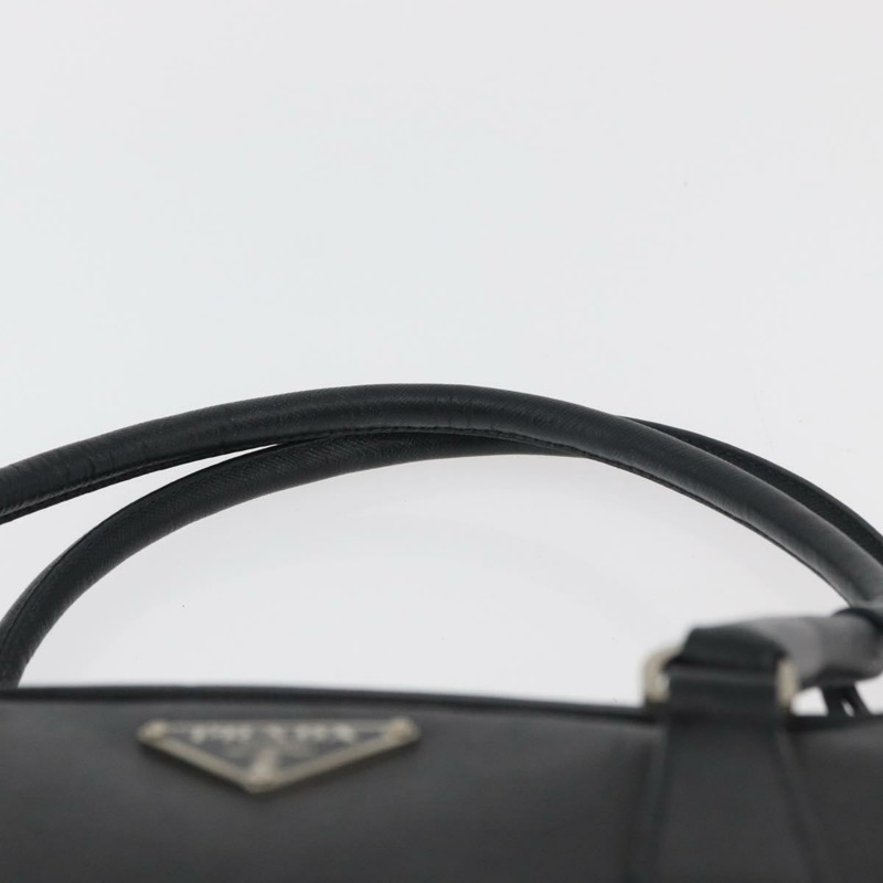 【日本直送】PRADA 手提包 Safiano 皮革 黑色 銀色 正品 ep14437A-7