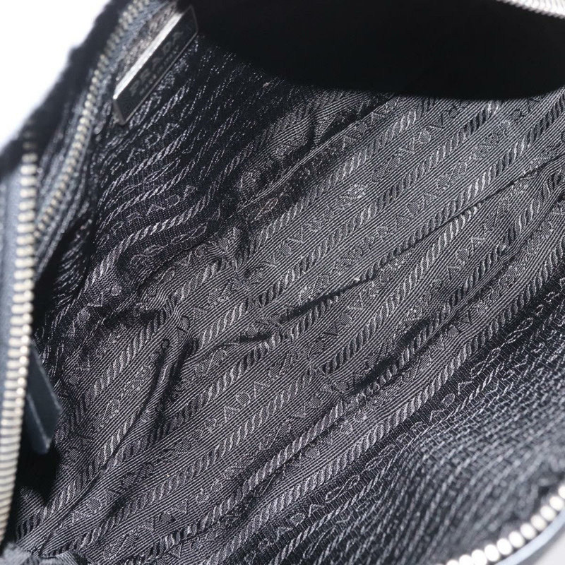 【日本直送】PRADA 手提包 Safiano 皮革 黑色 銀色 正品 ep14437A-10