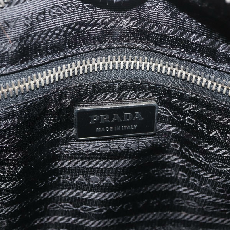 【日本直送】PRADA 手提包 Safiano 皮革 黑色 銀色 正品 ep14437A-18