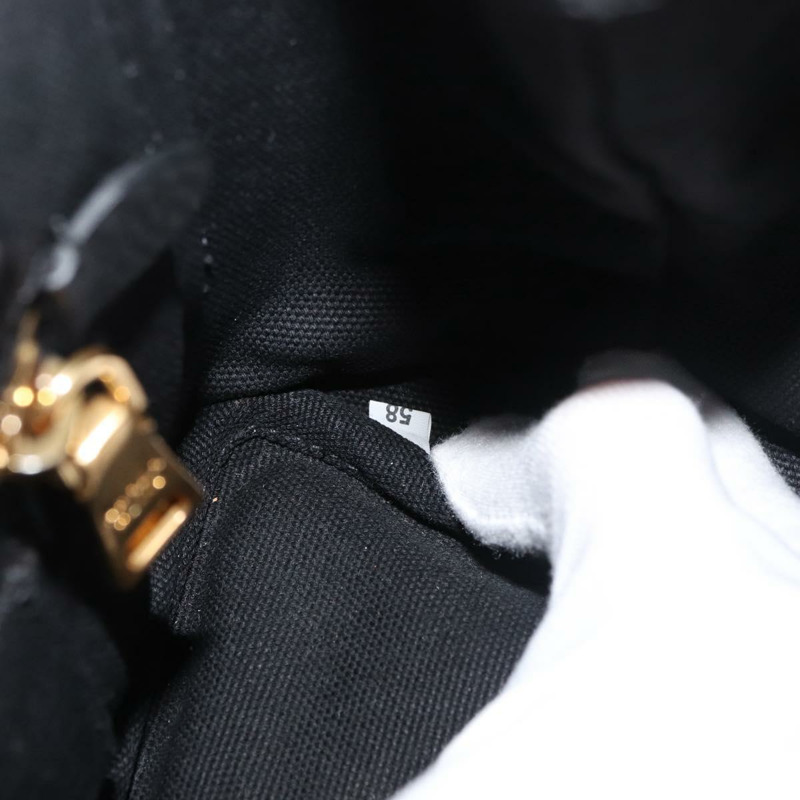 【日本直送】PRADA Canapa PM 手袋 帆布 黑色 金色 正品 175050SAM-11