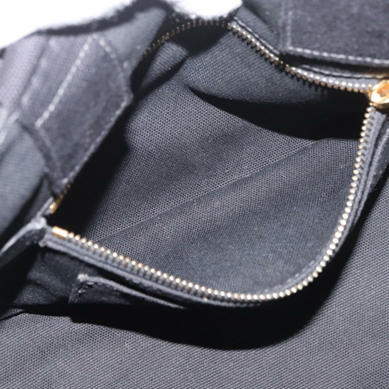 【日本直送】PRADA Canapa PM 手袋 帆布 黑色 金色 正品 175050SAM-20