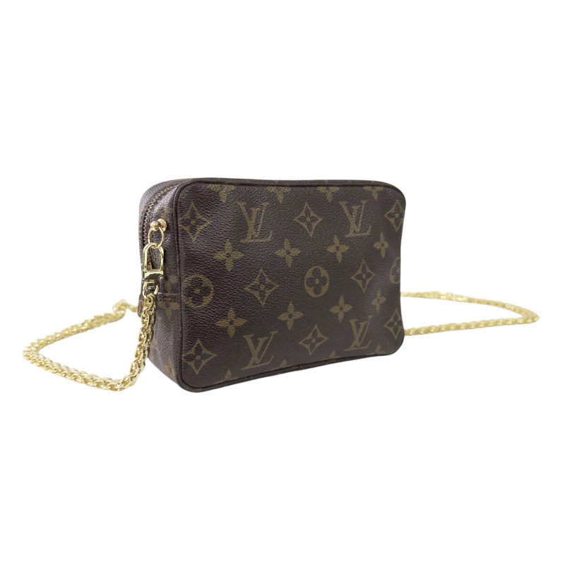 LOUIS VUITTON 中古 *自加鏈＞送無品牌鏈帶* 老花 斜揹袋-6