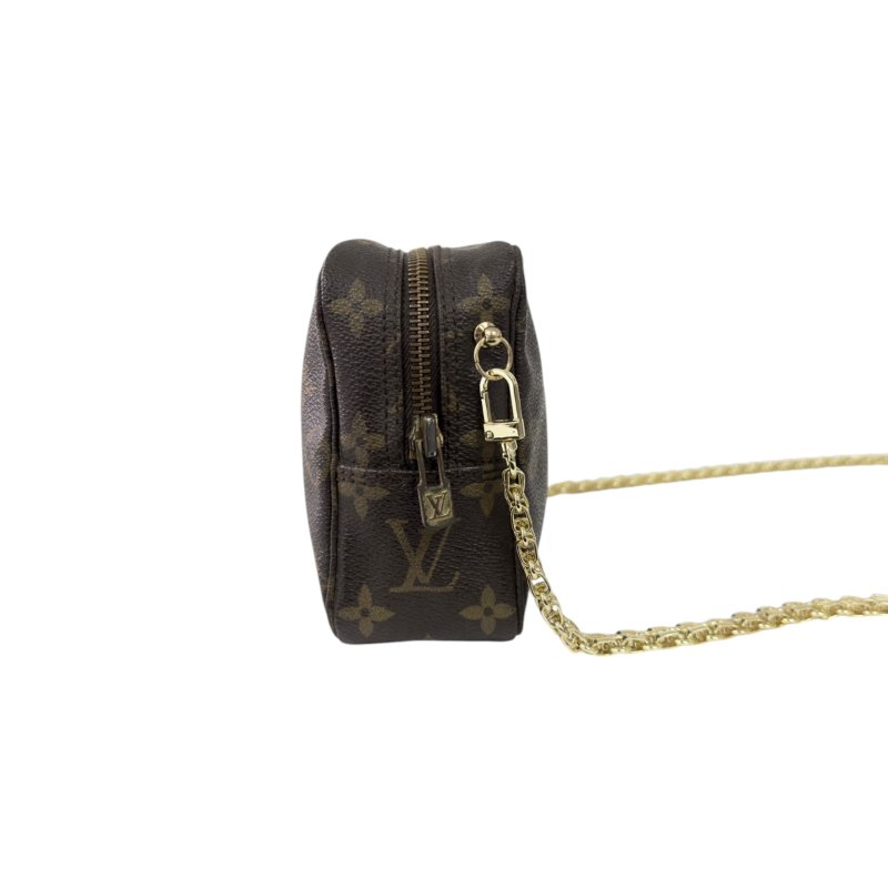 LOUIS VUITTON 中古 *自加鏈＞送無品牌鏈帶* 老花 斜揹袋-7