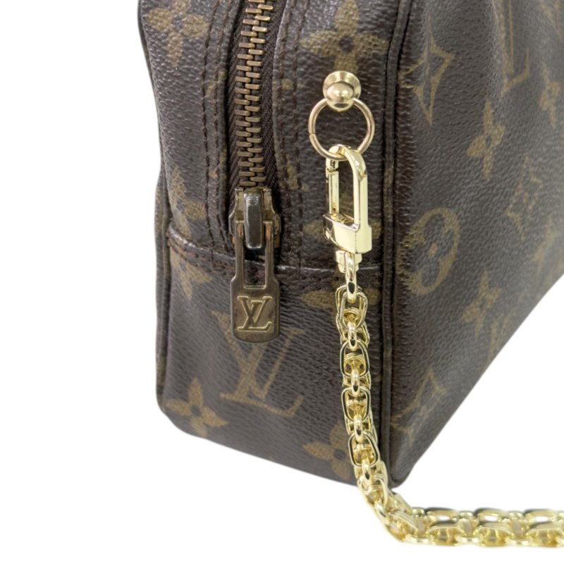 LOUIS VUITTON 中古 *自加鏈＞送無品牌鏈帶* 老花 斜揹袋-8