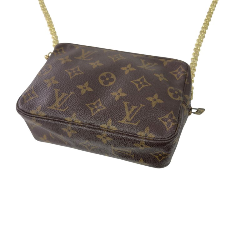 LOUIS VUITTON 中古 *自加鏈＞送無品牌鏈帶* 老花 斜揹袋-10