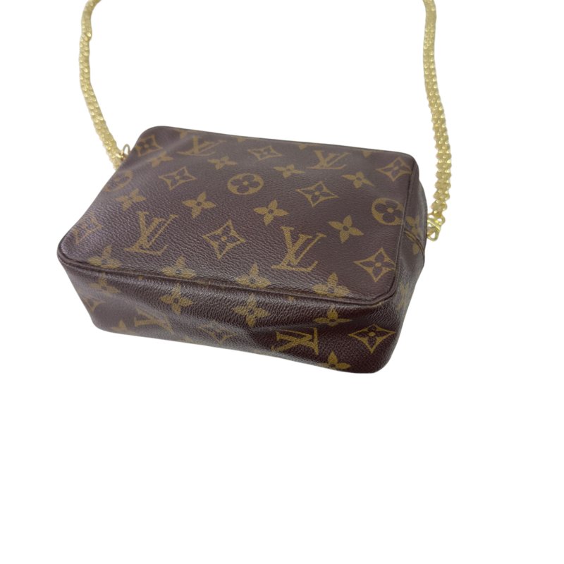LOUIS VUITTON 中古 *自加鏈＞送無品牌鏈帶* 老花 斜揹袋-12