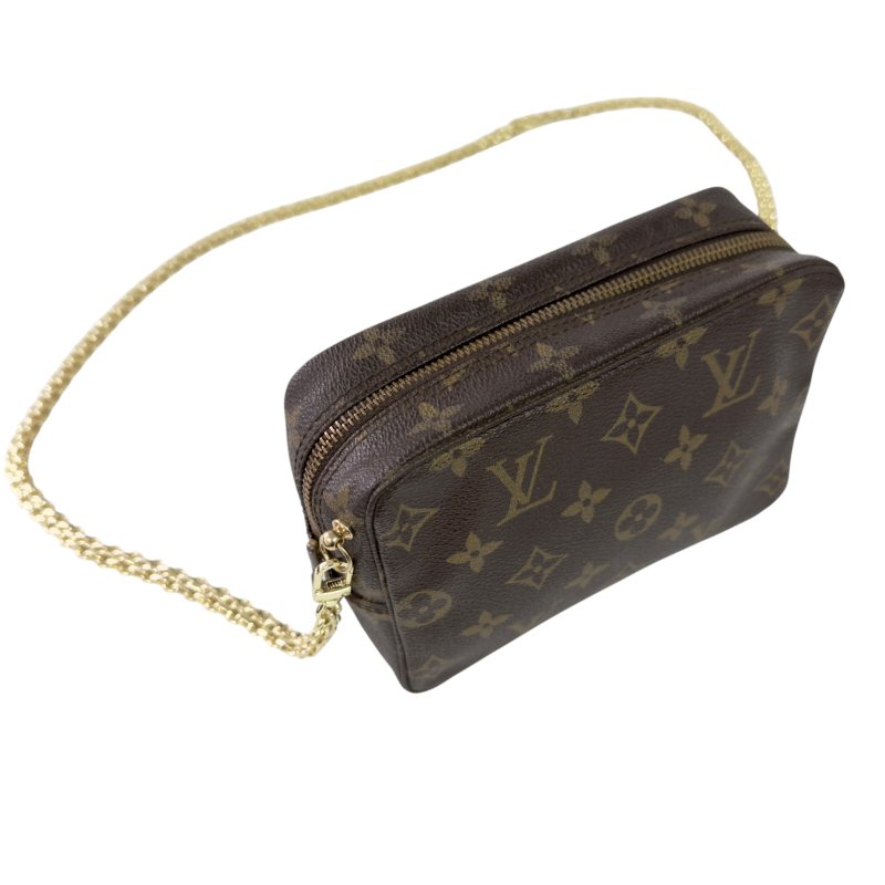 LOUIS VUITTON 中古 *自加鏈＞送無品牌鏈帶* 老花 斜揹袋-14