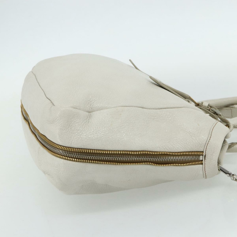 【日本直送】PRADA 手提包 皮革 兩用 白色 金 銀色 正品 175061A-3