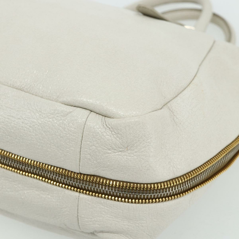 【日本直送】PRADA 手提包 皮革 兩用 白色 金 銀色 正品 175061A-8