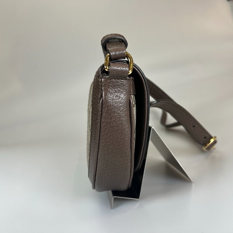 GUCCI 757309 經典老花Ophidia翻蓋小半月包-3