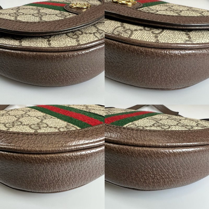 GUCCI 757309 經典老花Ophidia翻蓋小半月包-11