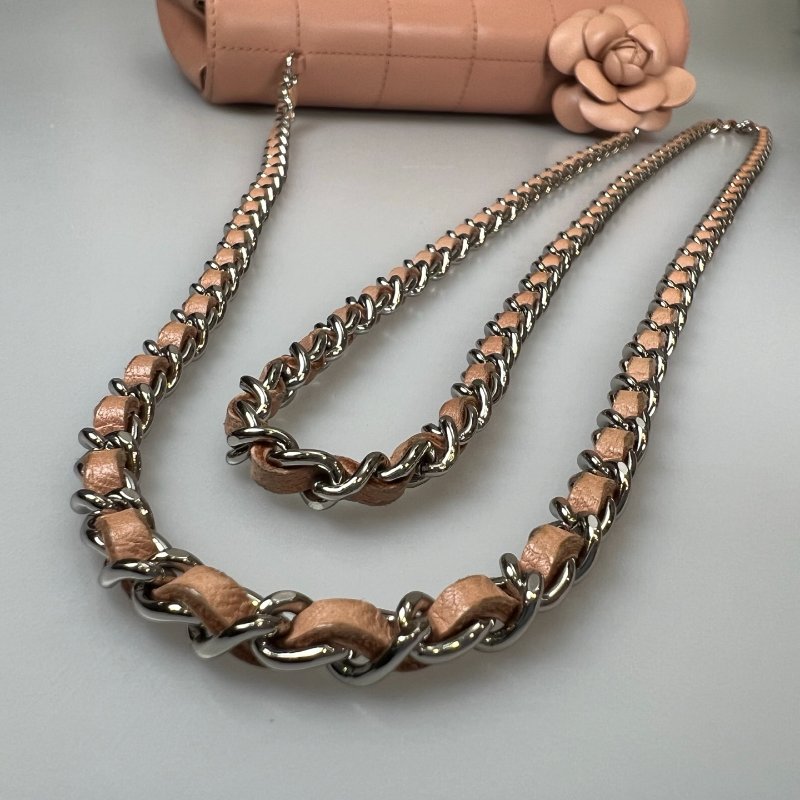 CHANEL 山茶花鏈條包羊皮粉 A16780/保卡款11開-11