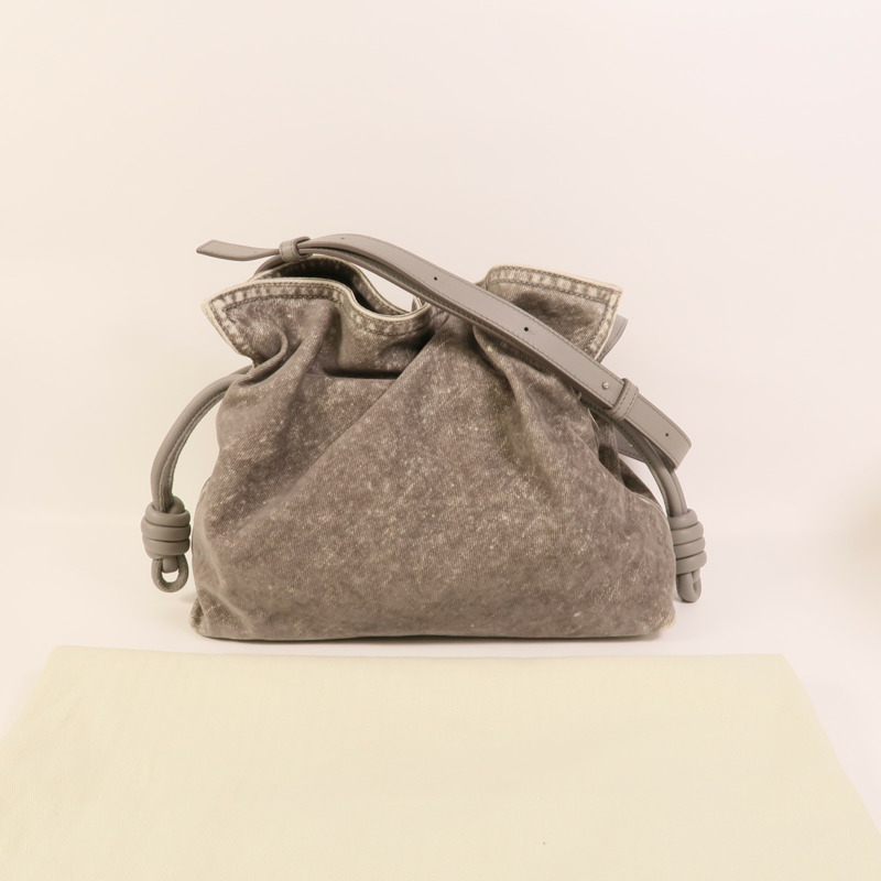 LOEWE 牛仔布Flamenco Medium肩背袋-10