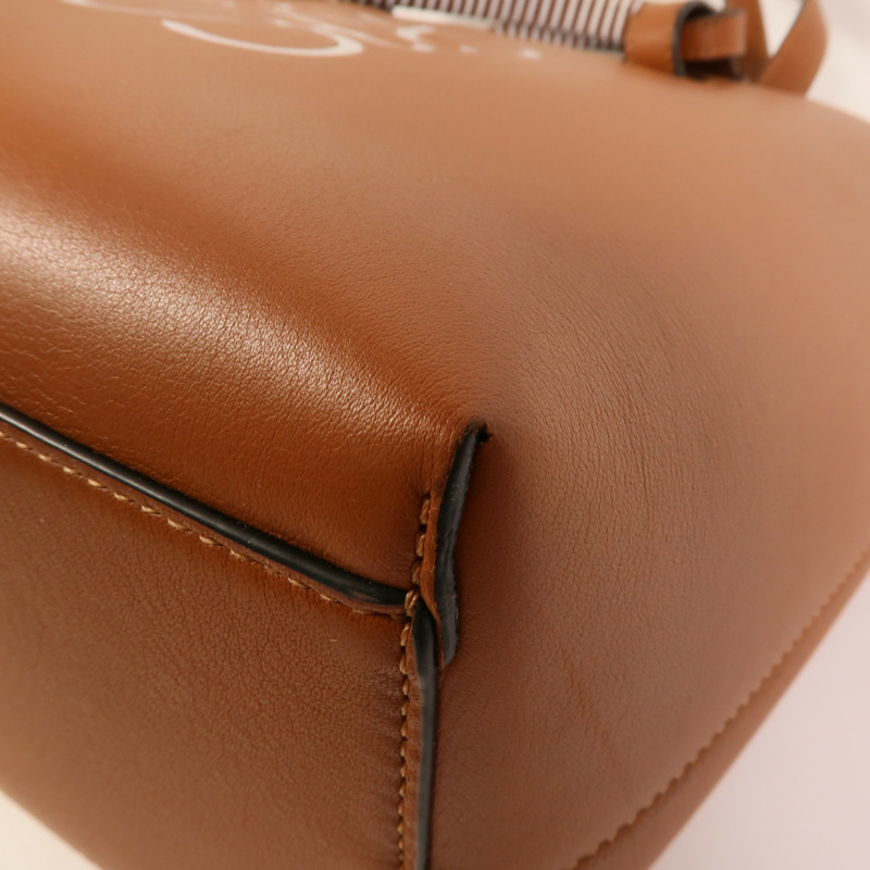 LOEWE 牛皮皮革Anagram Tote Small手挽肩背兩用袋-10