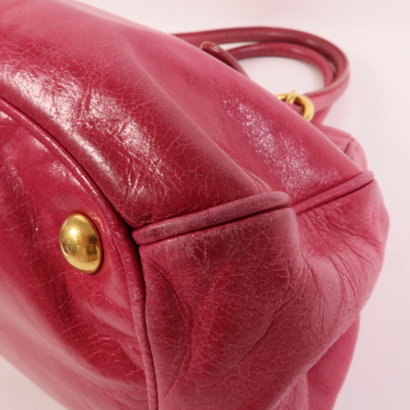 Miu Miu 牛皮皮革2 Way Shoulder手挽肩背兩用袋-11
