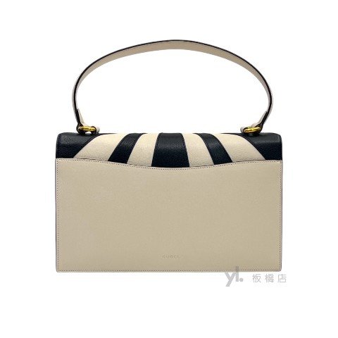Y1902-GUCCI包包 白牛皮塗鴉虎頭蝴蝶結兩用手提包466417-3
