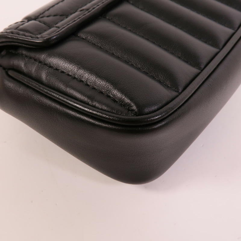 GUCCI 牛皮皮革GG Marmont Super Mini鏈帶肩背袋-10