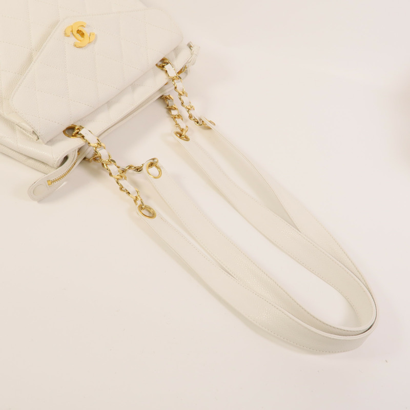 CHANEL 牛皮皮革Chain Shoulder鏈帶肩背袋-4
