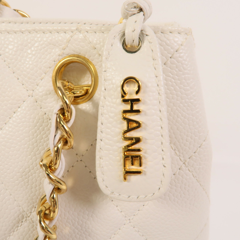 CHANEL 牛皮皮革Chain Shoulder鏈帶肩背袋-6