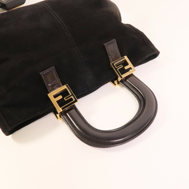 FENDI 麂皮皮革Hand Bag手挽袋-5