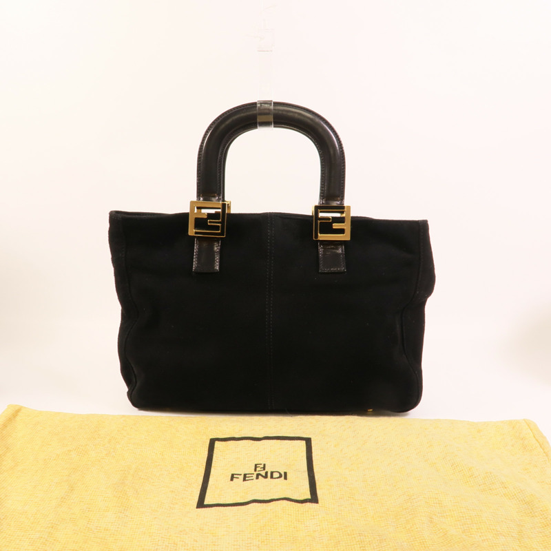 FENDI 麂皮皮革Hand Bag手挽袋-8