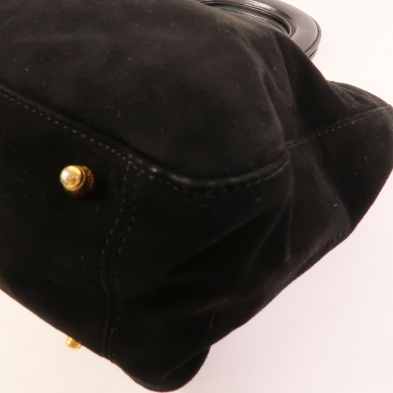FENDI 麂皮皮革Hand Bag手挽袋-12