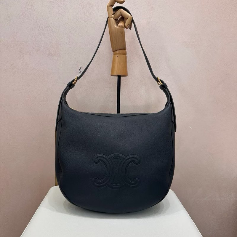 CELINE HeloiseTriomphe 岩石灰全皮肩背腋下包 27*27cm 98新配件塵袋-1
