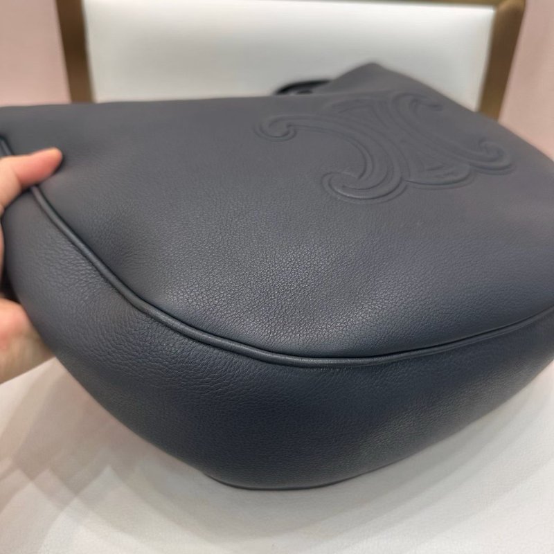 CELINE HeloiseTriomphe 岩石灰全皮肩背腋下包 27*27cm 98新配件塵袋-5