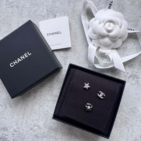 Chanel 香奈兒 迷你耳環 三件組