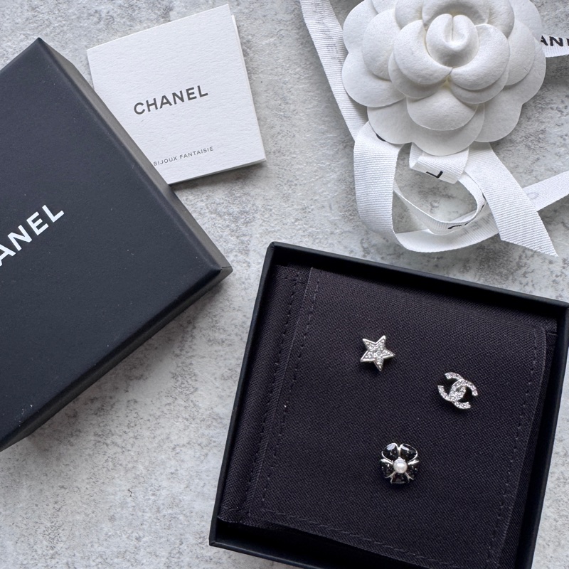 Chanel 香奈兒 迷你耳環 三件組-4