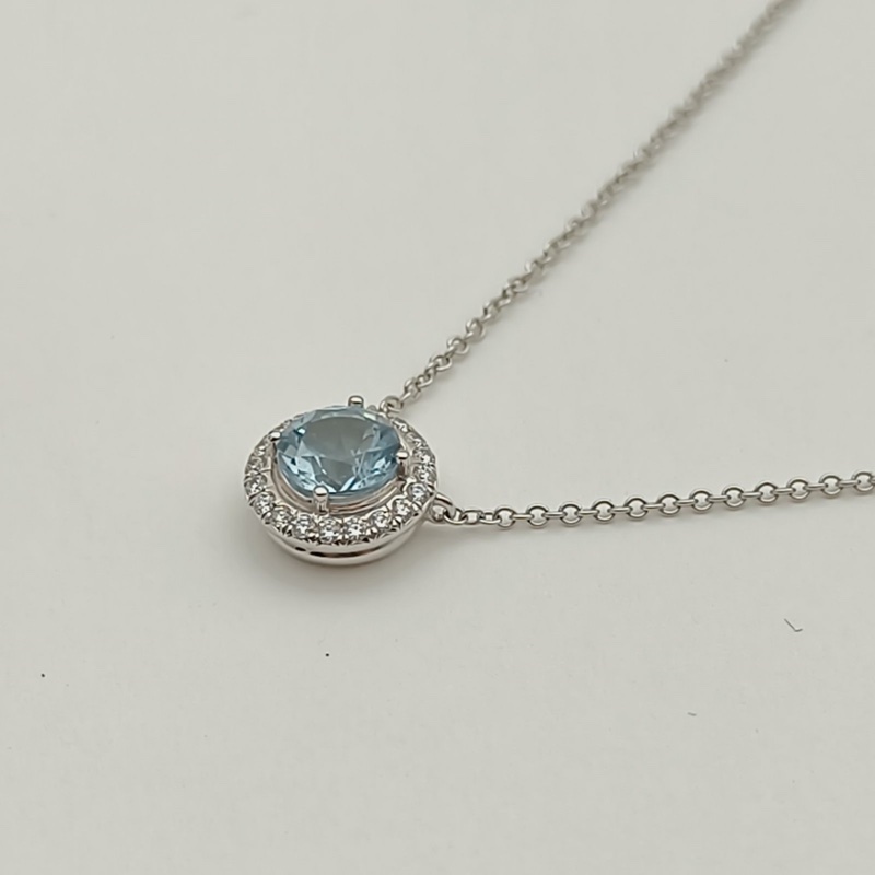 TIFFANY&CO 鑽石pt950Soleste系列鉑金項鏈-1