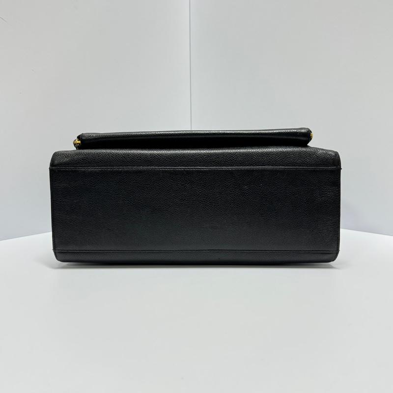 【極新CHANEL🎁】 Chanel 黑金荔枝牛皮 肩背托特包 （專櫃265,000）-7