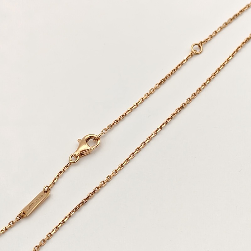 VAN CLEEF&ARPELS VintageAlhambra中號單花項鏈熔岩18K玫瑰金-4