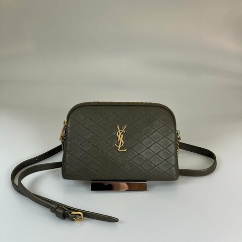 YSL 733667 墨綠GABY 金鍊包MINI