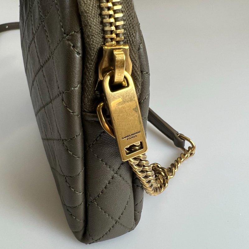 YSL 733667 墨綠GABY 金鍊包MINI-7
