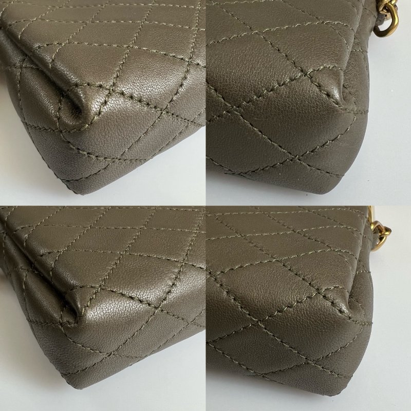 YSL 733667 墨綠GABY 金鍊包MINI-10