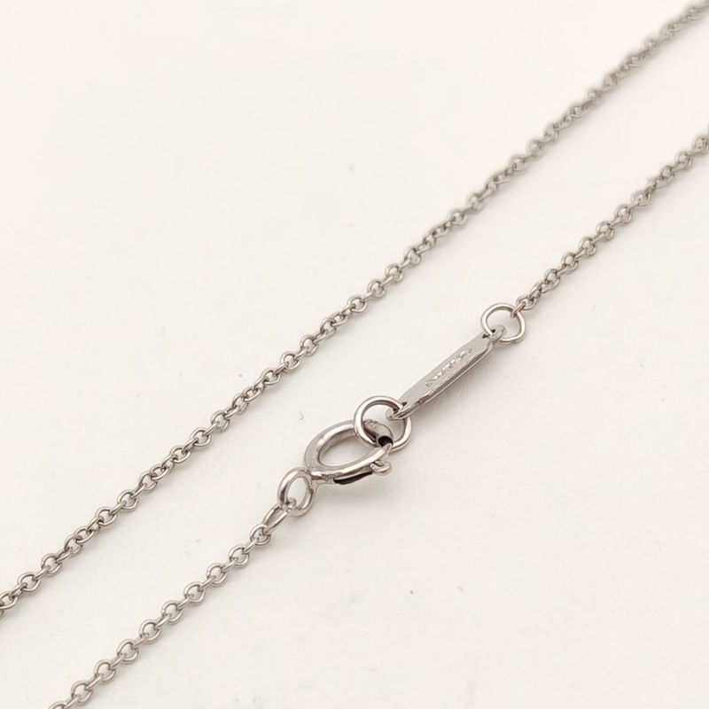 TIFFANY&CO 18K白金鑽石大號太陽花黃鑽鑰匙項鏈-4