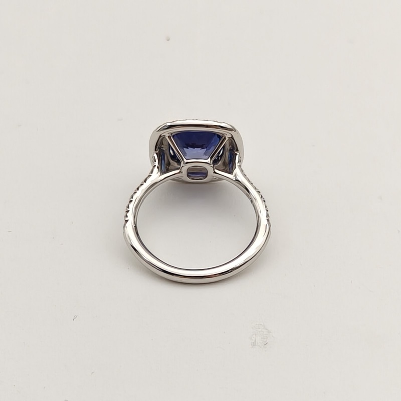 TIFFANY&CO 鑽石pt950Tiffany蒂芙尼坦桑石鑽戒51-4