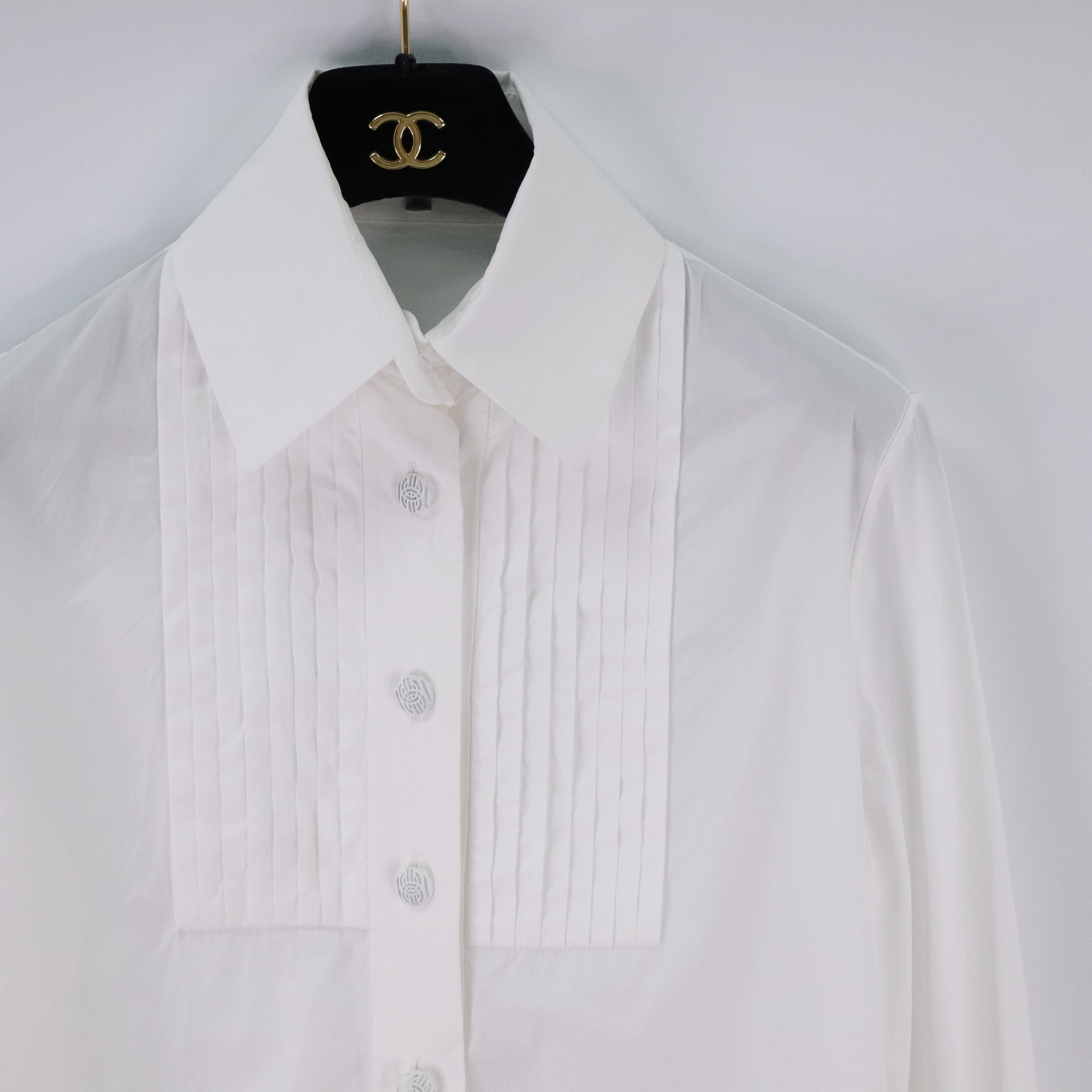 Chanel 香奈兒 白色 長袖襯衫-1