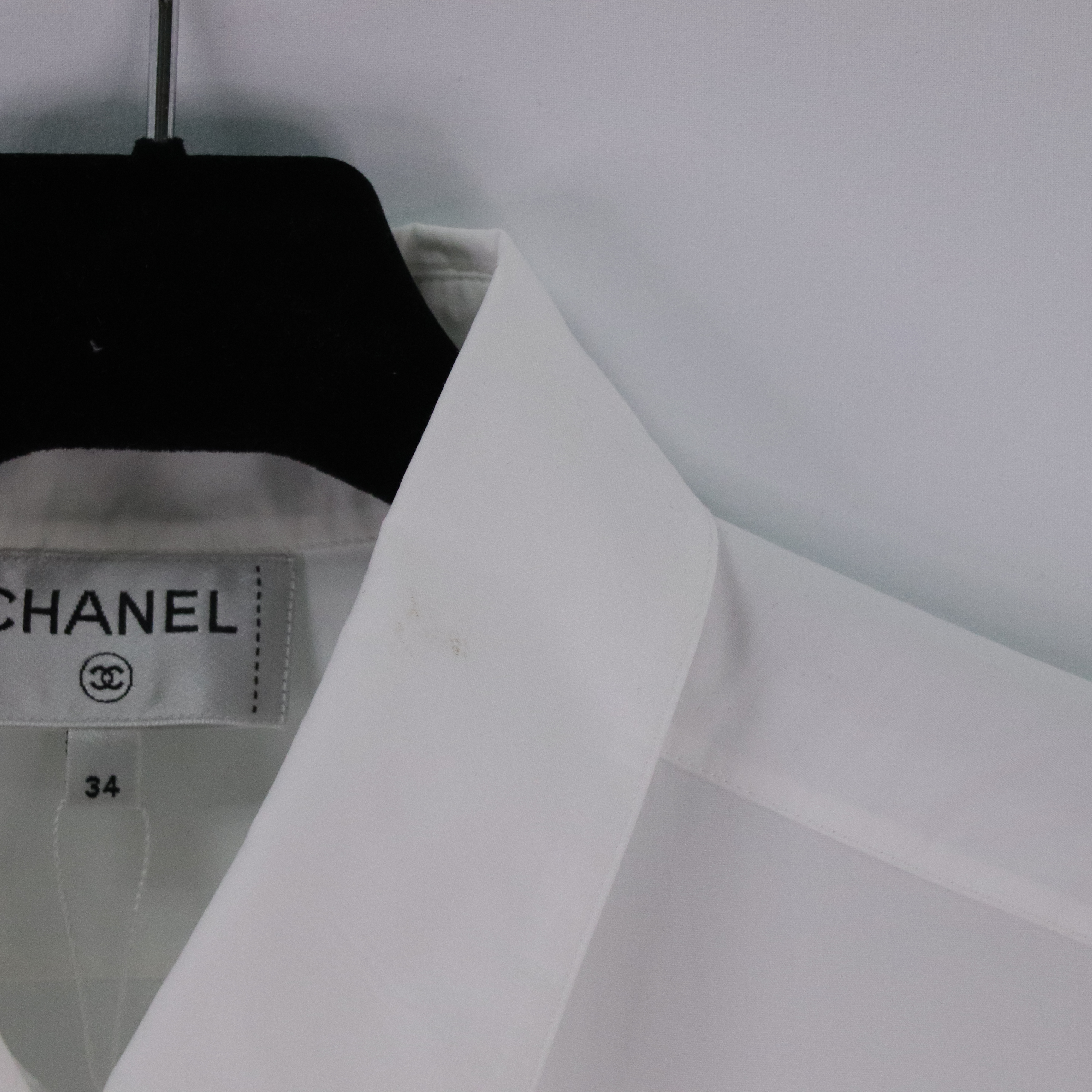 Chanel 香奈兒 白色 珍珠鈕扣 襯衫-3