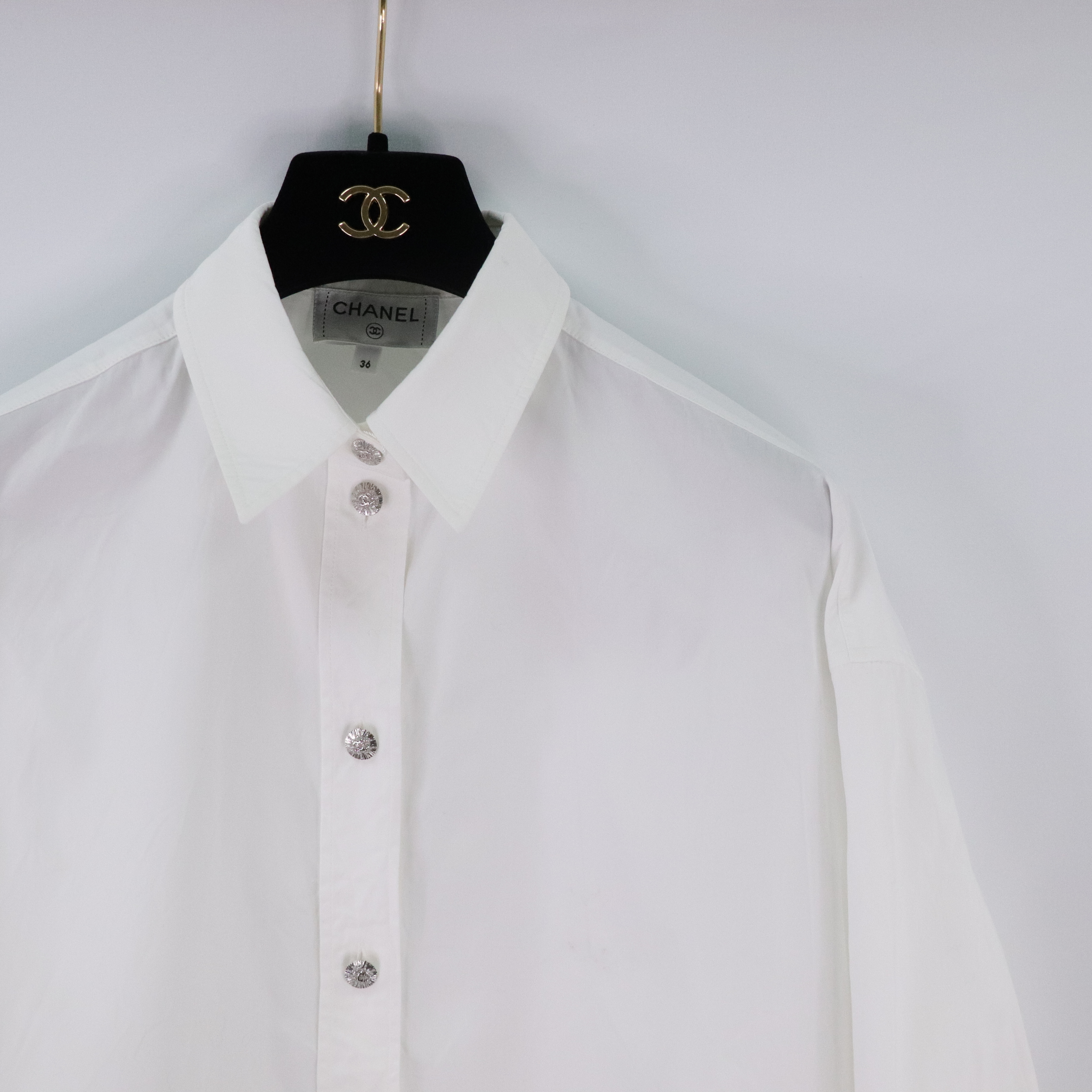 Chanel 香奈兒 白色 長袖襯衫-1