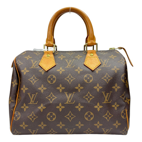 棕色 原花帆布 Speedy 25 波士頓包 手提包【LOUIS VUITTON LV 路易威登】 M41528